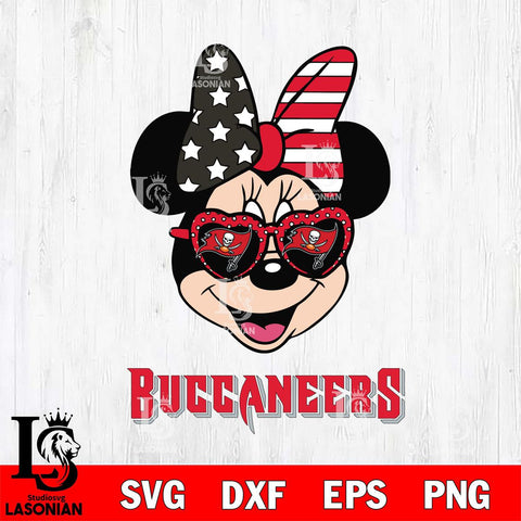 Tampa Bay Buccaneers Minnie Mouse Love 2, Svg Eps Dxf Png File, Digital Download