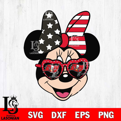 Tampa Bay Buccaneers Minnie Mouse Love Svg Eps Dxf Png File, Digital Download, Instant Download