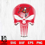 Tampa Bay Buccaneers Punisher Skull SVG