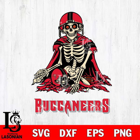 Tampa Bay Buccaneers Skeleton Football 3 Svg Eps Dxf Png File, Digital Download