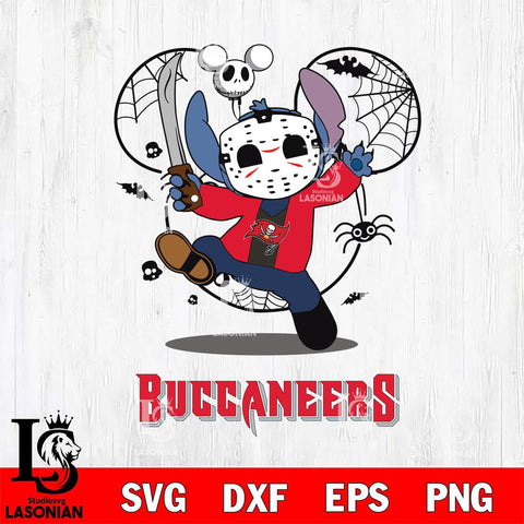 Tampa Bay Buccaneers Stitch jason voorhees Halloween Svg Eps Dxf Png File, Digital Download, Instant Download