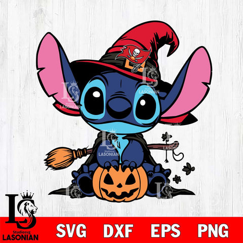 Tampa Bay Buccaneers Stitch witch Football Svg Eps Dxf Png File, NFL svg, Digital Download, Instant Download