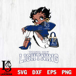 Tampa Bay Lightning Betty Boop Black Fan Girl Svg Eps Dxf Png File, Digital Download, Instant Download