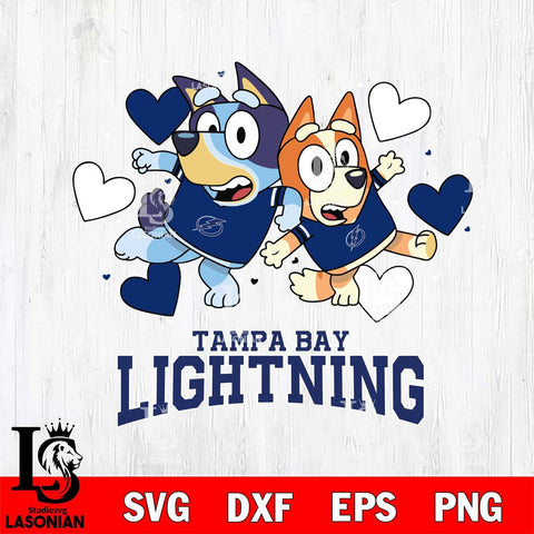 Tampa Bay Lightning Bluey & Bingo 10 Svg Eps Dxf Png File, NHL svg, Digital Download, Instant Download