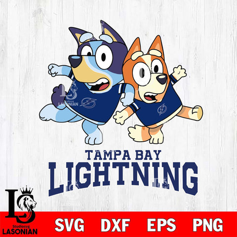 Tampa Bay Lightning Bluey & Bingo 13 Svg Eps Dxf Png File, NHL svg, Digital Download, Instant Download