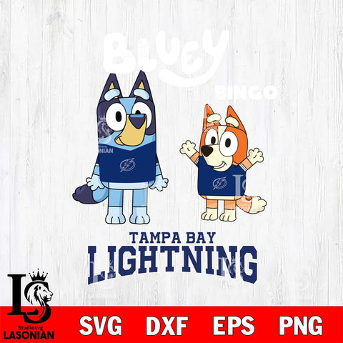 Tampa Bay Lightning Bluey & Bingo 4 Svg Eps Dxf Png File, NHL svg, Digital Download, Instant Download