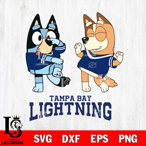 Tampa Bay Lightning Bluey Chilli Sport Svg Eps Dxf Png File, Digital Download, Instant Download