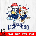 Tampa Bay Lightning Bluey Christmas NFL Svg Eps Dxf Png File, Digital Download