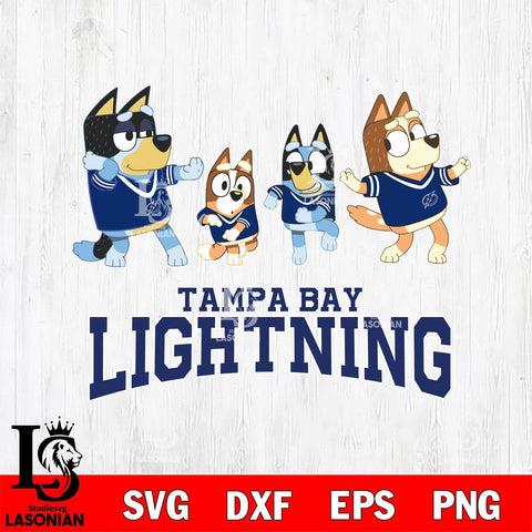 Tampa Bay Lightning Bluey Dance Mode Squats Svg Eps Dxf Png File, Digital Download, Instant Download