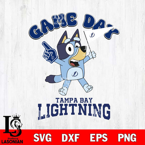 Tampa Bay Lightning Bluey Game Day Svg Eps Dxf Png File, Digital Download, Instant Download