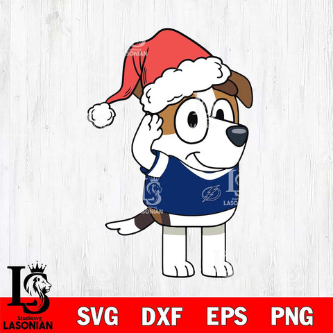 Tampa Bay Lightning Bluey Jack Christmas Svg Eps Dxf Png File, Digital Download, Instant Download