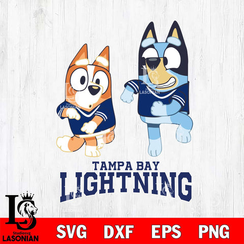 Tampa Bay Lightning Bluey with Chilli Dance Svg Eps Dxf Png File, Digital Download, Instant Download