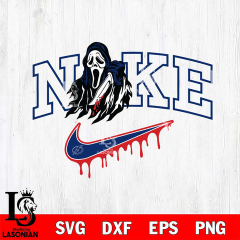 Tampa Bay Lightning Ghostface Nike Svg Eps Dxf Png File, Digital Download, Instant Download