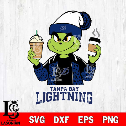 Tampa Bay Lightning Grinch 2 coffee Svg Eps Dxf Png File, Digital Download, Instant Download