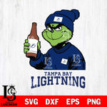 Tampa Bay Lightning Grinch Drinking Beer Christmas Cut Files, Cricut,Christmas Svg Dxf Eps Png file , Digital Download