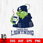 Tampa Bay Lightning Grinch Leopard Christmas Cut Files, Cricut,Christmas Svg Dxf Eps Png file , Digital Download