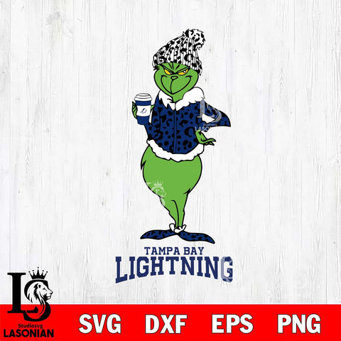 Tampa Bay Lightning Grinch Leopard Coffee Svg Eps Dxf Png File, Digital Download, Instant Download