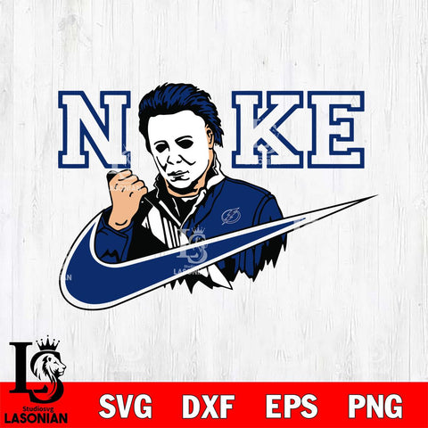 Tampa Bay Lightning Michael Myers Nike Svg Eps Dxf Png File, Digital Download, Instant Download