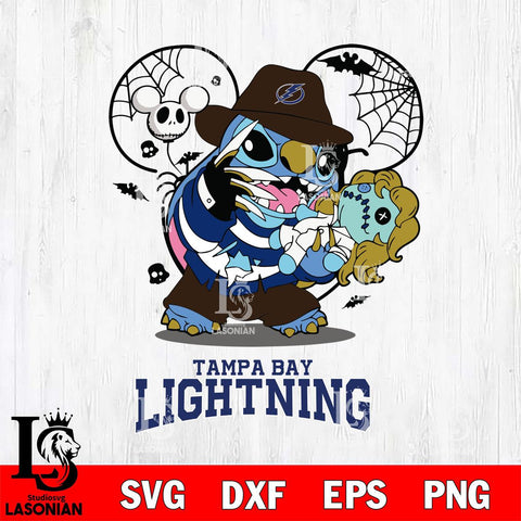 Tampa Bay Lightning Stitch Freddy Krueger Halloween Svg Eps Dxf Png File, Digital Download, Instant Download