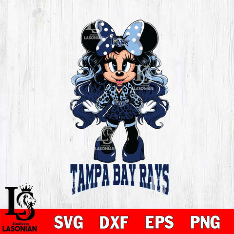 Tampa Bay Rays Beauty Minnie Mouse Svg Eps Dxf Png File, Digital Download, Instant Download