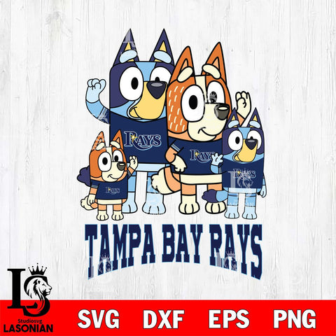 Tampa Bay Rays Bluey & Bingo 14 Svg Eps Dxf Png File, MLB svg, Digital Download, Instant Download