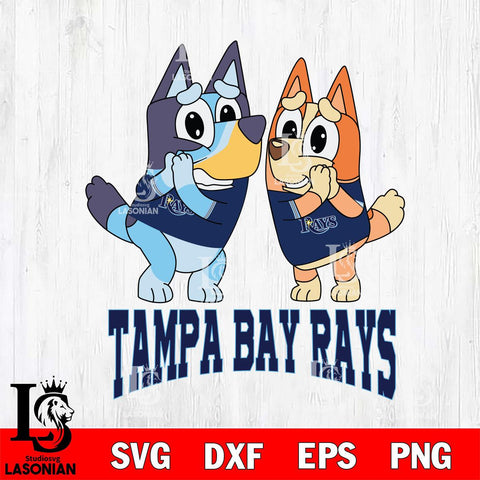 Tampa Bay Rays Bluey & Bingo 15 Svg Eps Dxf Png File, MLB svg, Digital Download, Instant Download