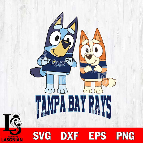 Tampa Bay Rays Bluey & Bingo 6 Svg Eps Dxf Png File, MLB svg, Digital Download, Instant Download