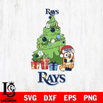 Tampa Bay Rays Bluey Chilli Christmas Tree Svg Eps Dxf Png File, Digital Download