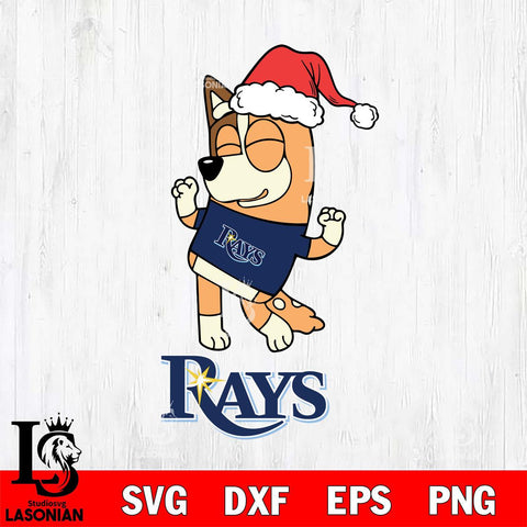 Tampa Bay Rays Bluey Chilli Happy Christmas Svg Eps Dxf Png File, Digital Download