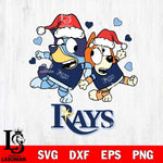 Tampa Bay Rays Bluey Christmas 2 Svg Eps Dxf Png File, Digital Download