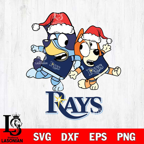 Tampa Bay Rays Bluey Christmas Holiday Svg Eps Dxf Png File, Digital Download