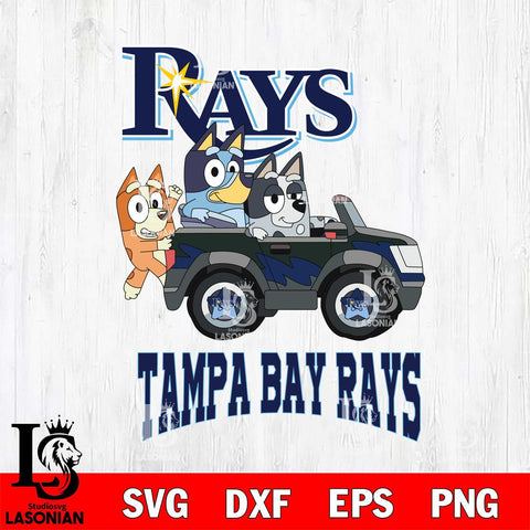 Tampa Bay Rays Bluey friends Svg Eps Dxf Png File, MLB svg, Digital Download, Instant Download