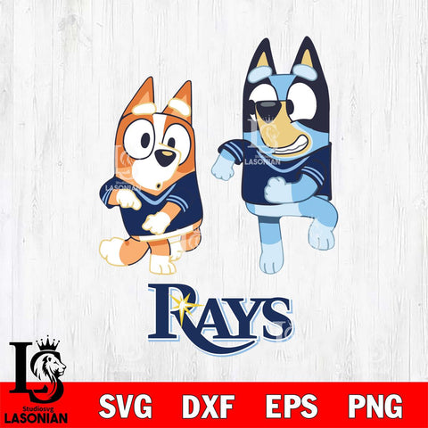 Tampa Bay Rays Bluey with Chilli Dance Svg Eps Dxf Png File, Digital Download, Instant Download