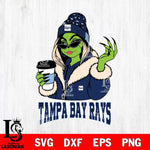 Tampa Bay Rays Boujee Grinch Girls Christmas Cut Files Cricut, Svg Dxf Eps Png file , Silhouette