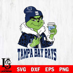 Tampa Bay Rays Boujee Grinch Leopard Christmas Cut Files Cricut, Svg Dxf Eps Png file , Silhouette