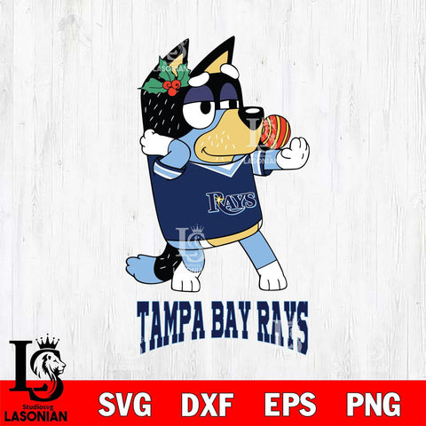 Tampa Bay Rays Christmas Bluey Bandit Heeler Cricut , Christmas Svg , Bluey svg , Digital Download, dxf eps png pdf file