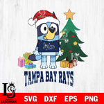 Tampa Bay Rays Christmas Bluey Tree Sport Cricut , Christmas Svg , Bluey svg , Digital Download, dxf eps png pdf file