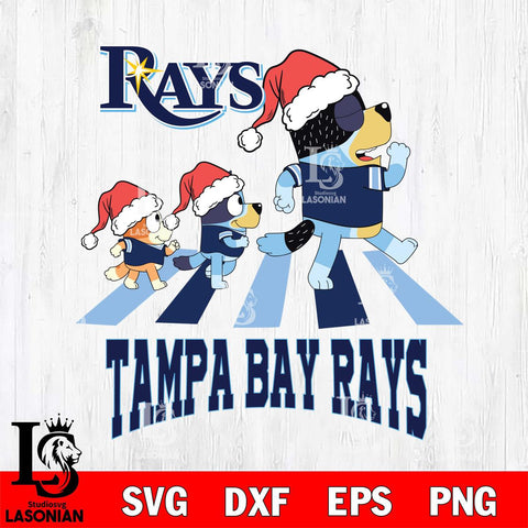 Tampa Bay Rays Christmas Family Bluey Walking Cricut , Christmas Svg , Bluey svg , Digital Download, dxf eps png pdf file