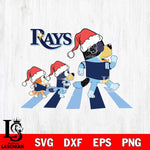 Tampa Bay Rays Family Bluey Walking Christmas Svg Eps Dxf Png File, Digital Download, Instant Download