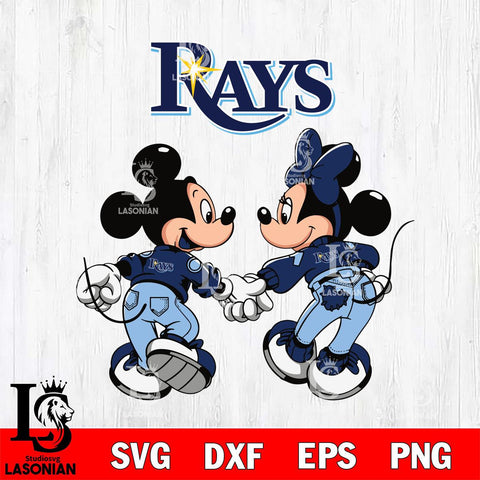 Tampa Bay Rays Fan Minnie And Mickey Love Svg Eps Dxf Png File, Digital Download, Instant Download