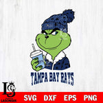 Tampa Bay Rays Grinch Cofffe Christmas Cut Files Cricut, Svg Dxf Eps Png file , Silhouette