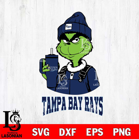 Tampa Bay Rays Grinch Football Christmas Cut Files Cricut, Svg Dxf Eps Png file , Silhouette