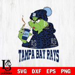 Tampa Bay Rays Grinch Leopard Christmas Cut Files Cricut, Svg Dxf Eps Png file , Silhouette