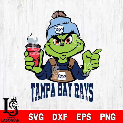 Tampa Bay Rays Grinch with coffee Svg Eps Dxf Png File, Digital Download, Instant Download