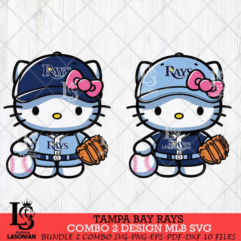 Tampa Bay Rays Hello Kitty Bundle 2 SVG Svg Eps Dxf Png File, Digital Download, Instant Download