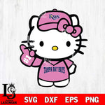 Tampa Bay Rays Hello Kitty Pink Baseball 7 Svg Eps Dxf Png File, MLB svg, Digital Download, Instant Download