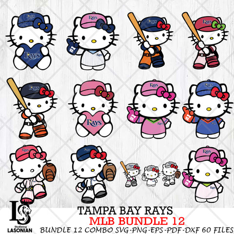 Tampa Bay Rays MLB Bundle 12 Svg Eps Dxf Png File, Digital Download, Instant Download