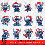 Tampa Bay Rays Stitch Christmas MLB Bundle 12 SVG DXF EPS PNG file, Cut file cricut, Instant Download