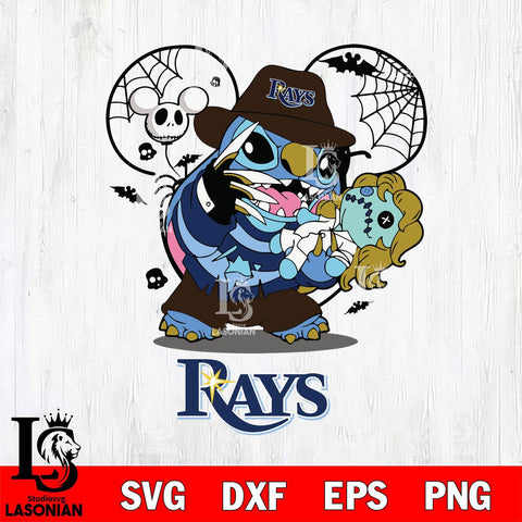 Tampa Bay Rays Stitch Freddy Krueger Halloween Svg Eps Dxf Png File, Digital Download, Instant Download