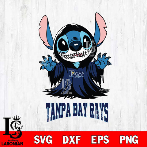 Tampa Bay Rays Stitch Ghost Svg Eps Dxf Png File, MLB svg, Digital Download, Instant Download